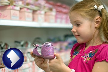 shoe store with Washington, DC icon