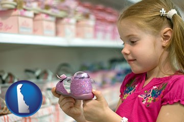 shoe store with Delaware icon
