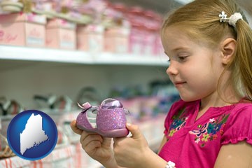 shoe store with Maine icon